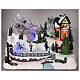 Christmas set with snow, ice skaters on motion, LED lights, 20x30x20 cm s2