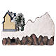 Scena natalizia neve pattinatori movimento luci led 20x30x20 cm s5