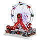 Ruota panoramica rossa natale luci led 30x25x15 cm  s3