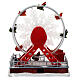 Ruota panoramica rossa natale luci led 30x25x15 cm  s5