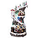 Villaggio Natale neve montagna treno movimento luci led 40x20x20 cm s1