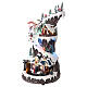 Villaggio Natale neve montagna treno movimento luci led 40x20x20 cm s3