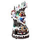 Villaggio Natale neve montagna treno movimento luci led 40x20x20 cm s4
