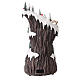 Villaggio Natale neve montagna treno movimento luci led 40x20x20 cm s5