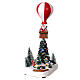 Aldeia de Natal em miniatura balão de ar quente movimento luzes LED 31x15,5x12 cm s4
