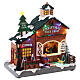 Villaggio natalizio neve fattoria alberi natale 25x20x10 cm s4