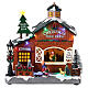 Cenário de Natal em miniatura loja de árvores de Natal luzes LED 24,5x23,5x12,5 cm s1