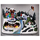 Scena natalizia neve slitta babbo Natale movimento luci led 20x30x15 cm  s2