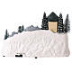 Décor de Noël 20x30x20 cm train bonhomme de neige mouvement lumières LED s5