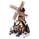 Christmas snowy village with wind mill in motion, LED lights, 35x20x15 cm s3