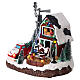 Christmas snowy setting with farm and wind mill, LED lights, 25x30x20 cm s3