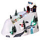 Villaggio natale neve montagna sciatori movimento luci led 20x30x15 cm s3
