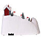 Villaggio natale neve montagna sciatori movimento luci led 20x30x15 cm s5