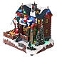 Christmas village with snow, house and Santa, LED lights, 25x25x15 cm s3