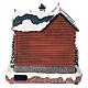 Villaggio natalizio neve casetta babbo Natale luci led 25x25x15 cm s5