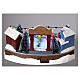 Christmas set with ice rink and skaters in motion, LED lights, 20x20x15 cm s5