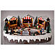 Christmas village with ice rink and figurines in motion, LED lights, 15x35x25 cm s2