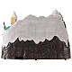 Villaggio Natale neve sciatori pattinatori movimento luci led 25x30x20 cm s5