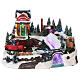 Village Noël neige voiture sapin mouvement lumières LED 20x30x25 cm s1