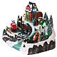 Village Noël neige voiture sapin mouvement lumières LED 20x30x25 cm s3