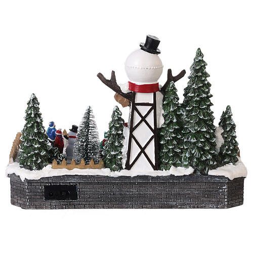Christmas village, Snowman Festival with LED lights, 20x30x20 cm 5