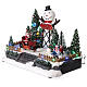 Décor Noël Festival bonhomme de neige lumières LED 20x30x20 cm s3