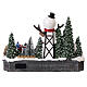 Scenografia natalizia festival Pupazzo di neve luci led 20x30x20 cm s5
