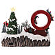 LED Christmas village snow carousels animated lights 40x50x30 cm s5
