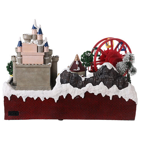 Christmas miniature set, amusement park, motion and LED lights, 45x50x40 cm 5
