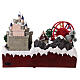 Escena Navidad nieve feria movimiento luces led 45x50x40 cm s5