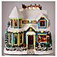 Scena natalizia neve casa slitta babbo Natale luci led 35x35x20 cm s2