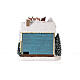 Scena natalizia neve casa slitta babbo Natale luci led 35x35x20 cm s5