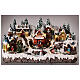 Christmas village with train in motion, snow and LED lights, 25x40x15 cm s2