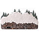 Snowy Christmas village animated train LED lights 25x40x15 cm s5
