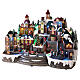 Christmas village set, train and tree in motion, LED lights, 35x50x30 cm s3
