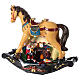 Villaggio Natale cavallo dondolo luci led 45x15x50 cm s3
