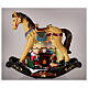 Christmas village rocking horse with LED lights 45x15x50 cm s2