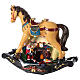 Christmas village rocking horse with LED lights 45x15x50 cm s3