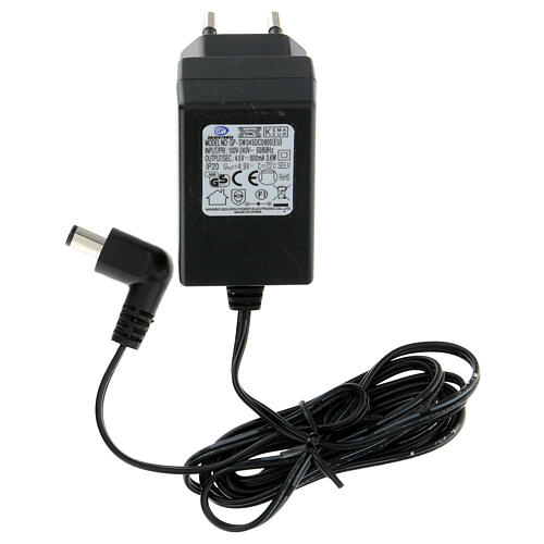 Christmas village with snow, moutain with train and skaters in motion, LED lights, 40x30x30 cm 6