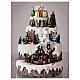 Animated Christmas village snow mountain LED lights 40x30x30 cm s2
