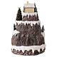 Animated Christmas village snow mountain LED lights 40x30x30 cm s5