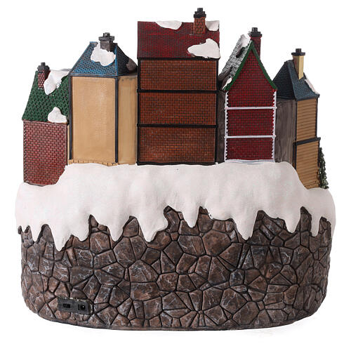 Musical Christmas set with animations, LED lights, 40x40x35 cm 5