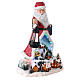 Santa with Christmas village and animated tree, LED lights, 50x35x30 cm s4