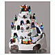 Christmas village set, mountain with animated skiers, LED lights, 25x20x20 cm s2