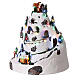 Christmas village set, mountain with animated skiers, LED lights, 25x20x20 cm s3