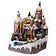 Christmas village set, church with Christmas tree, motion, lights and music, 25x25x35 cm, electricity/batteries s3