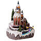 Christmas village set, church with Christmas tree, motion, lights and music, 25x25x35 cm, electricity/batteries s4