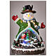 Muñeco de nieve movimiento música LED 2 funciones 40x29x28 cm corriente s2