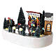 Christmas village set, ice rink, motion music and LED lights, 15x30x20 cm, battery-powered s3