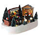 Christmas village set, ice rink, motion music and LED lights, 15x30x20 cm, battery-powered s4